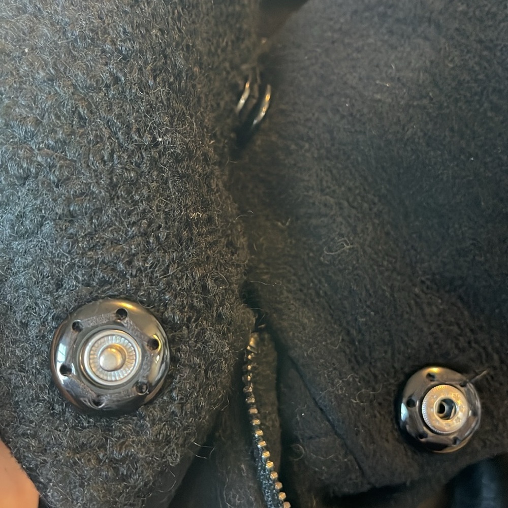 Laundry by Shelli Secal Black Wool Blend Coat w/oversized collar Size Small - Picture 15 of 15